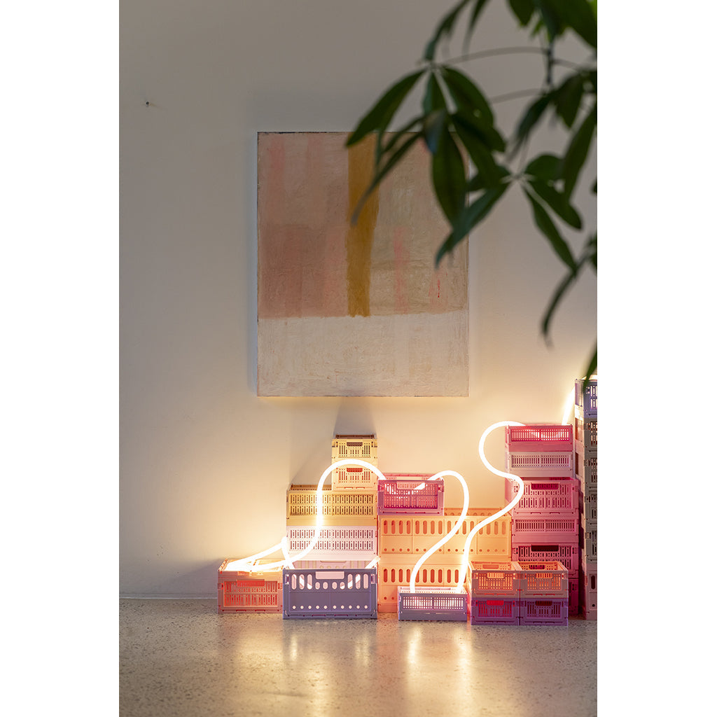 Made Crate, Sammenlegbar kasse i maksistørrelse - Lemon cream