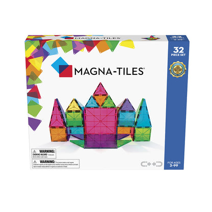Magna-Tiles Clear Colours, Magnetisk byggesett med 32 deler