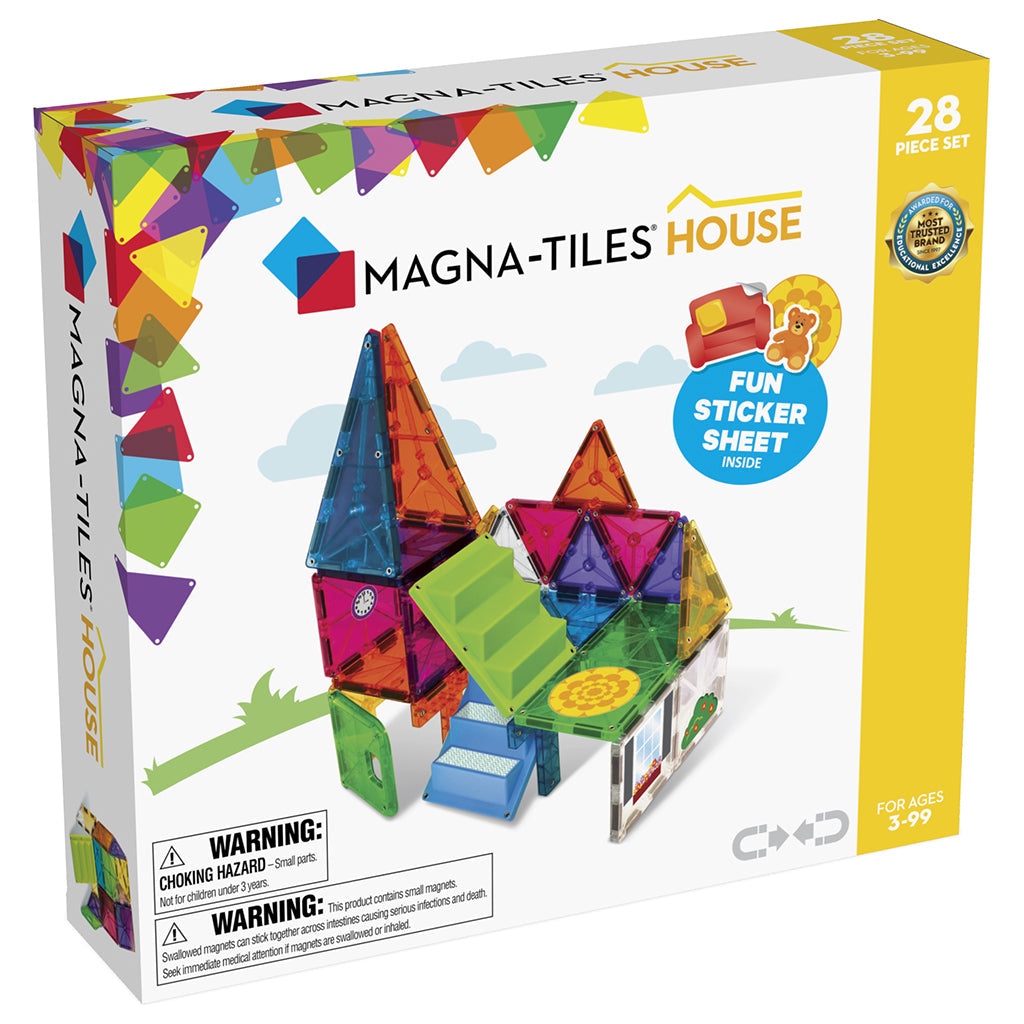 Magna-Tiles Hus, Magnetisk byggesett med 28 deler
