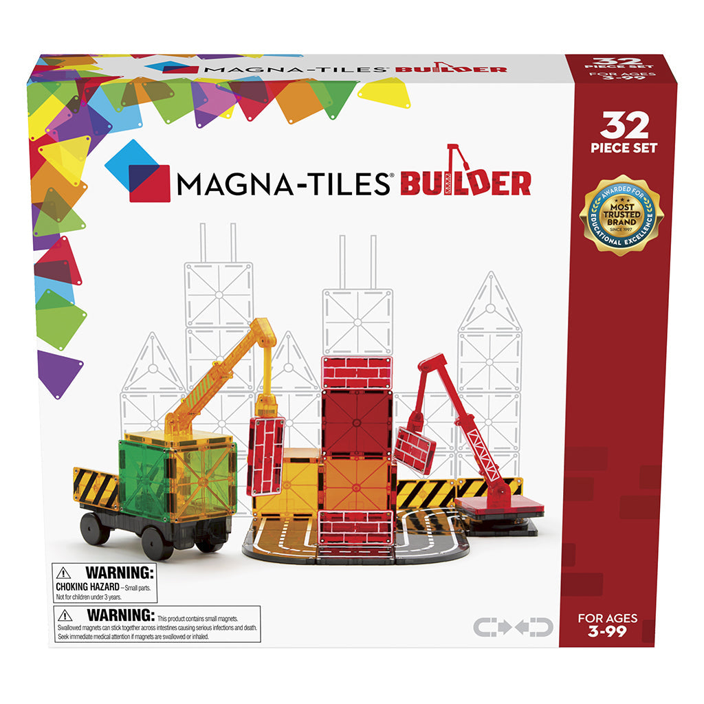 Magna-Tiles Builder, Magnetisk Byggesett med 32 deler