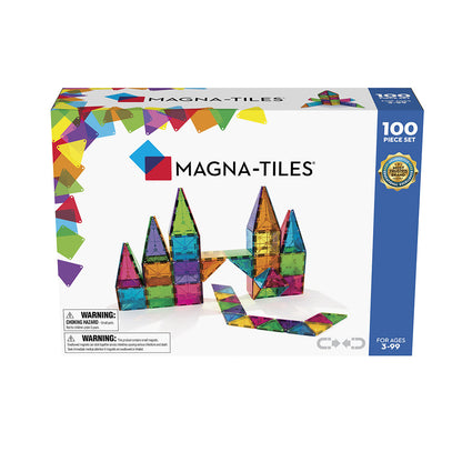 Magna-Tiles Clear Colours, Magnetisk byggesett med 100 deler