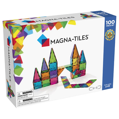 Magna-Tiles Clear Colours, Magnetisk byggesett med 100 deler