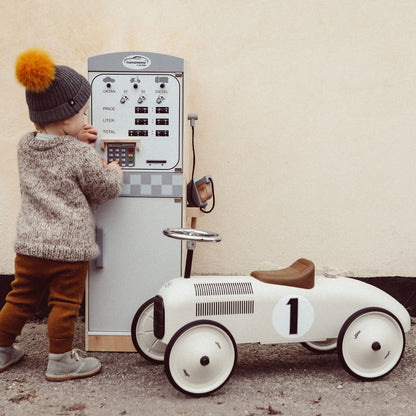 Vilac gåbil i metall, råhvit