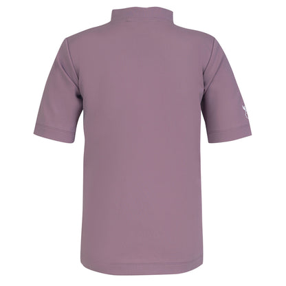 Petit Crabe UV badebluse m. glidelås og korte ermer, Max, Heather - 1-10 år