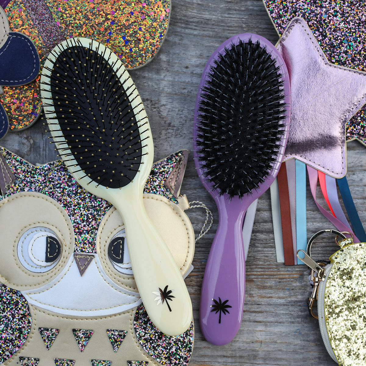 Fan Palm hårbørste, Butterfly - Medium