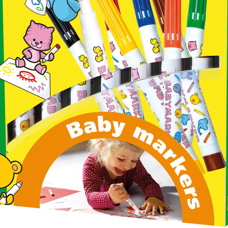 Mine første tusjer, 8 stk - små babyfarger