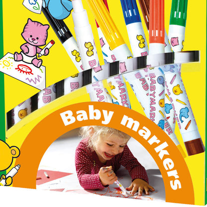 Mine første tusjer, 8 stk - små babyfarger