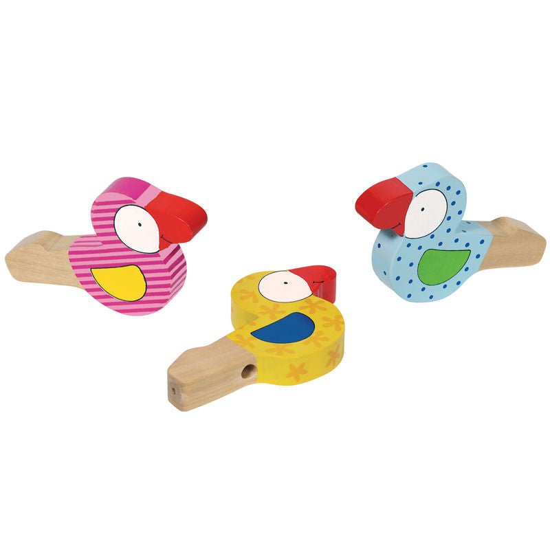 Mini trompetfløyte i tre - fugl