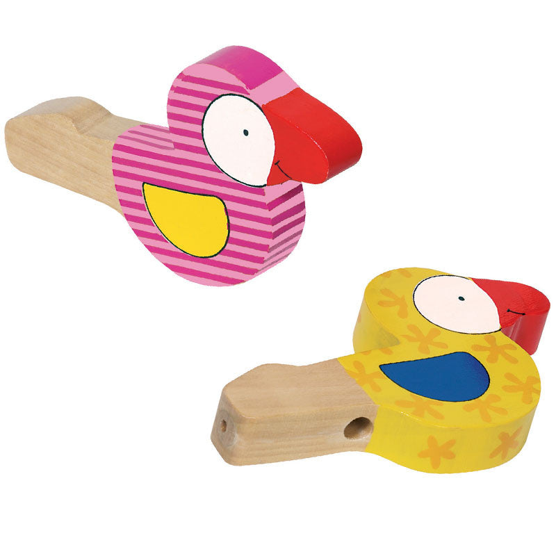 Mini trompetfløyte i tre - fugl