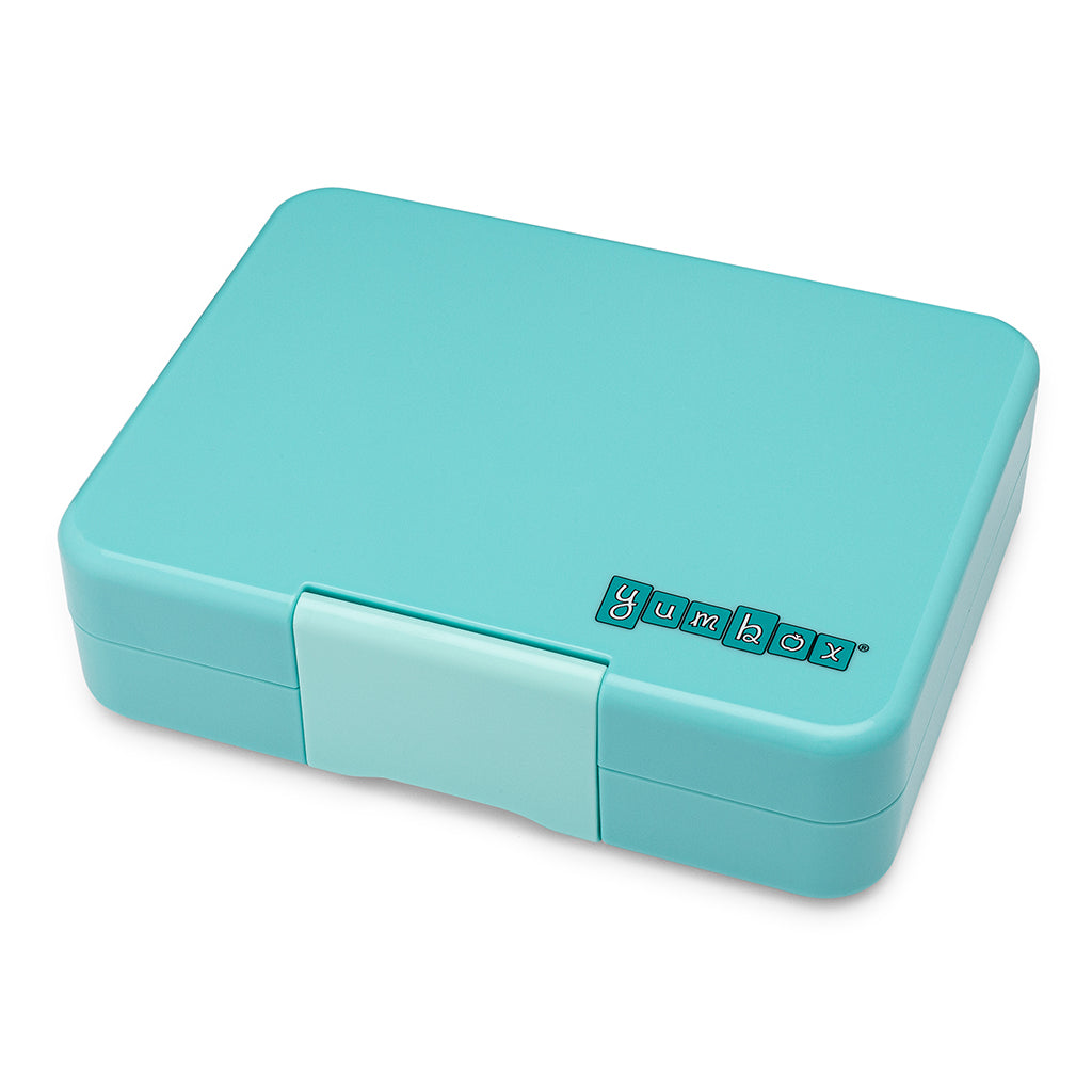 Yumbox matboks m. 3 rum, Snack - Misty aqua/ Rainbow