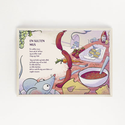 Onion Skin-plakat, En sulten mus - 30 x 40 cm