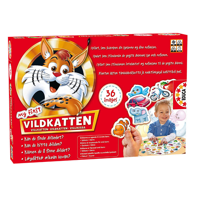 My first Vildkatten brettspill, 36 brikker