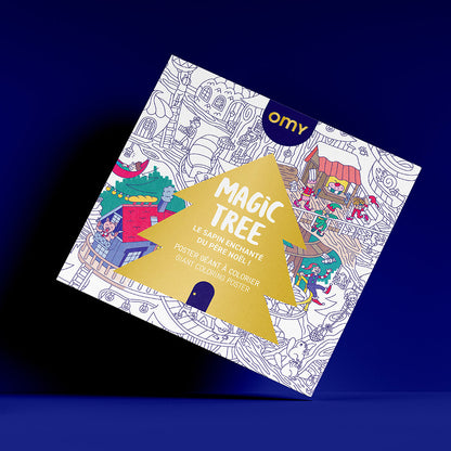 Omy stor plakat for fargelegging, 70 x 100 cm - Magic tree