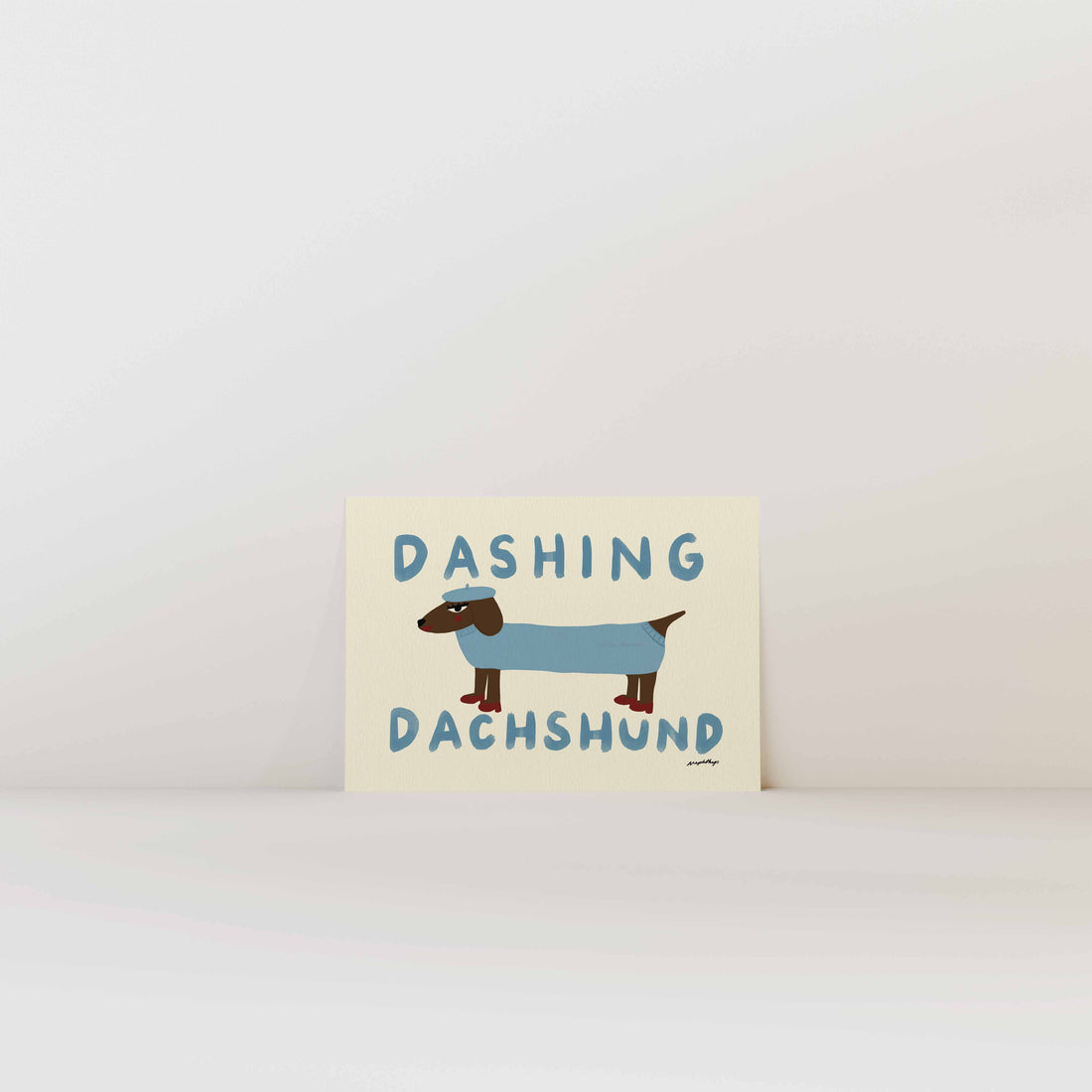 Nephthys Illustrated plakat, Dashing Dachshund - A4