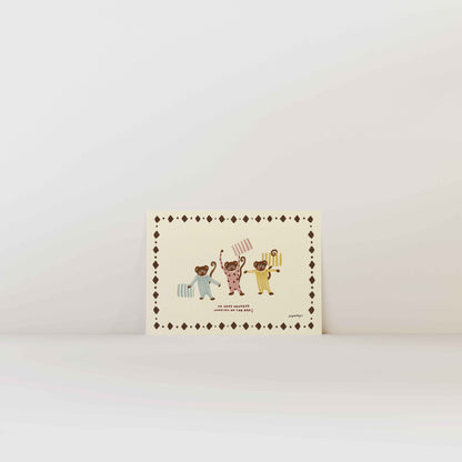 Nephthys Illustrated plakat, Monkeys on the Bed - A4