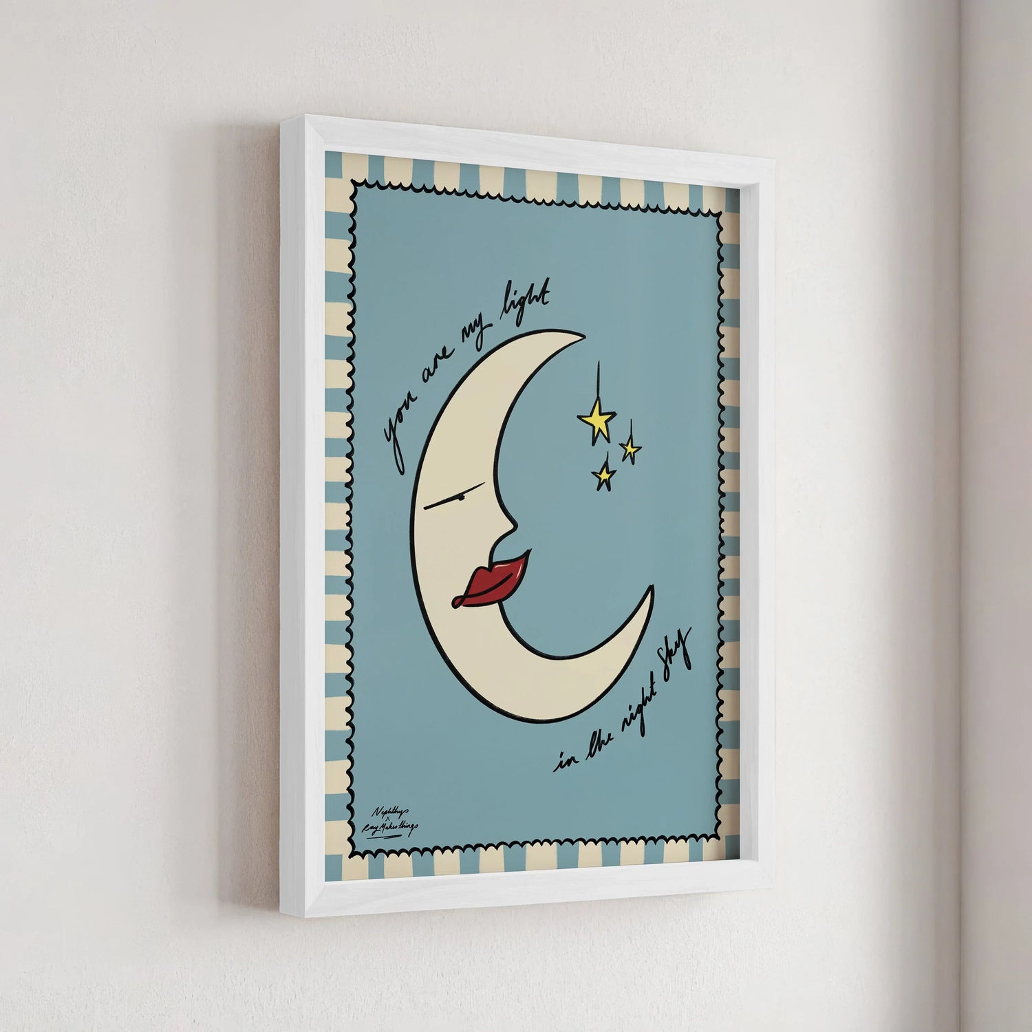 Nephthys Illustrated plakat, You are my light in the night sky - A4