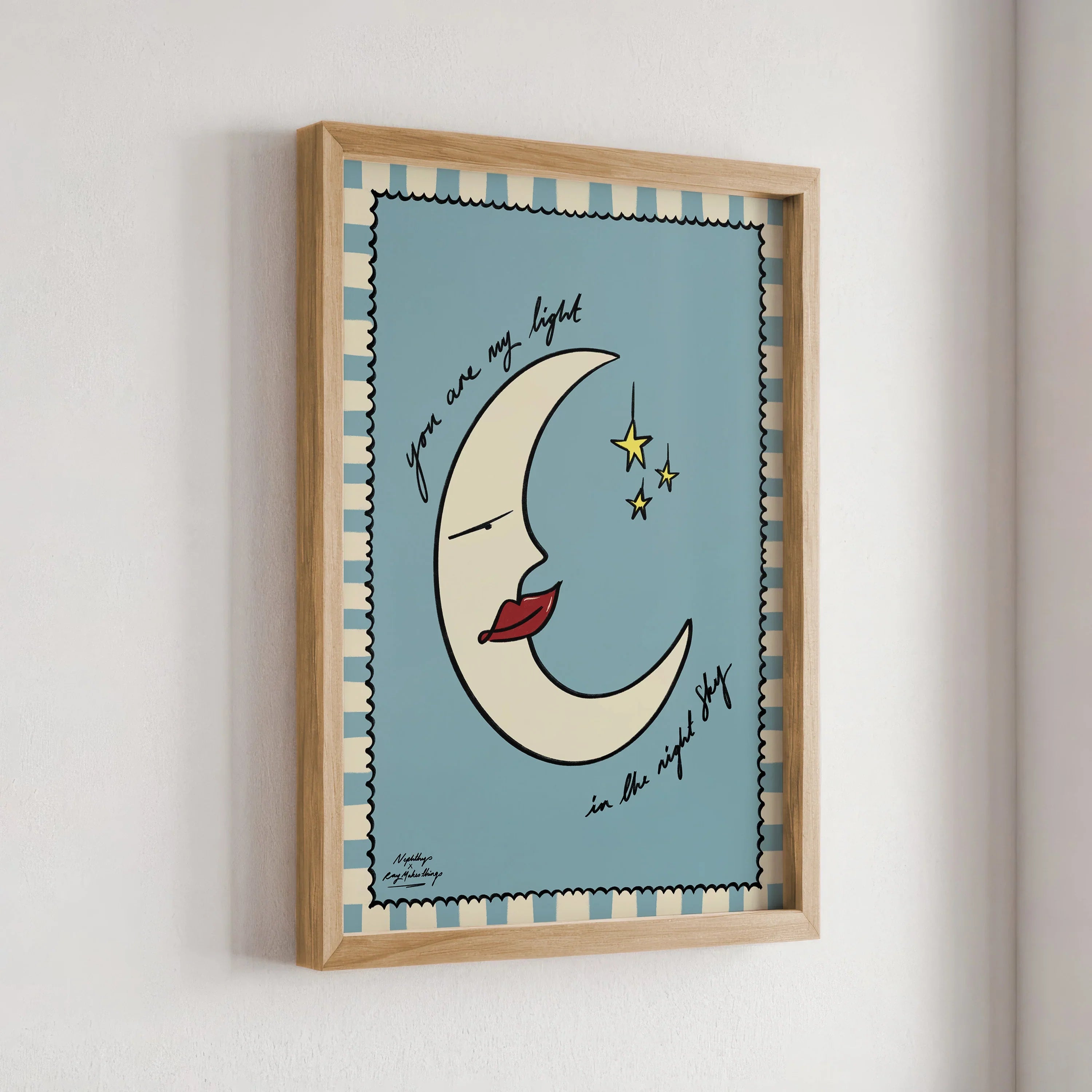 Nephthys Illustrated plakat, You are my light in the night sky - A4