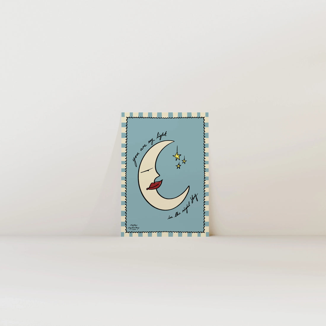 Nephthys Illustrated plakat, You are my light in the night sky - A4