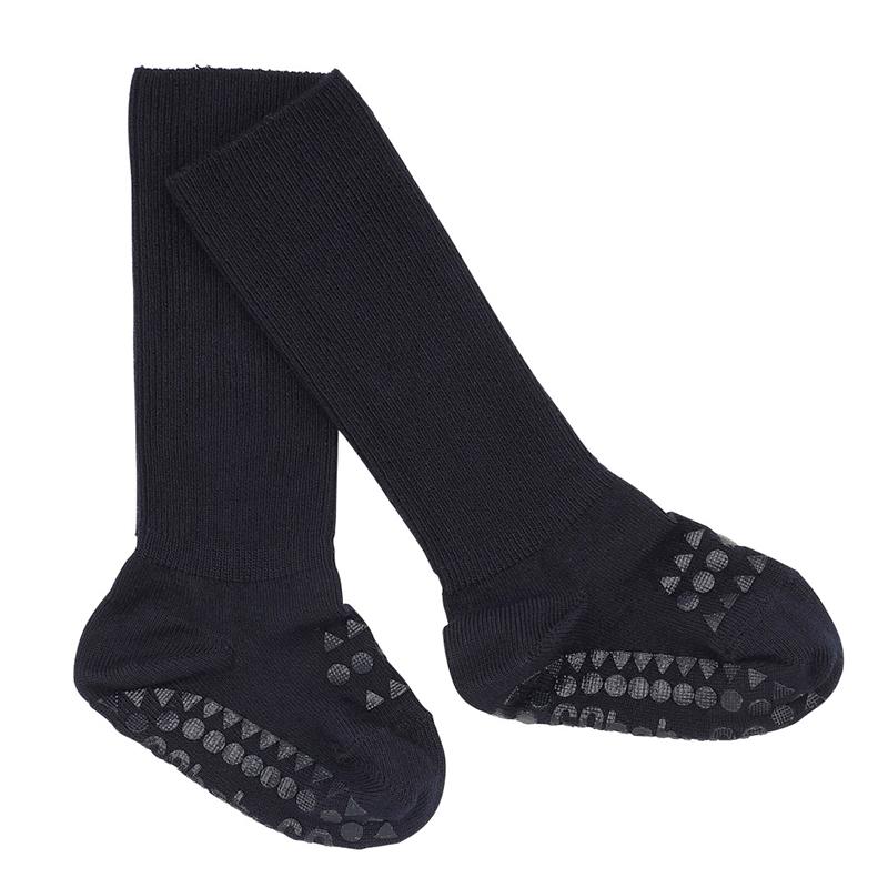 GoBabyGo skridsikre strømper m. gummidutter, Bamboo - Dark blue