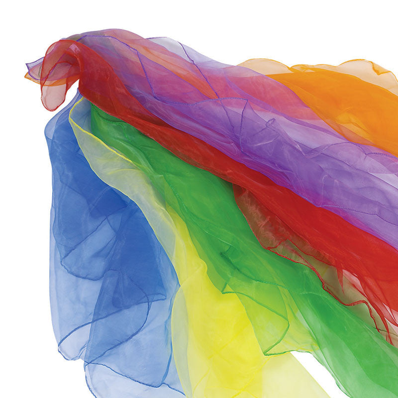 Nylon sjal til showdans, gymnastikk og trylleri - 6 stk