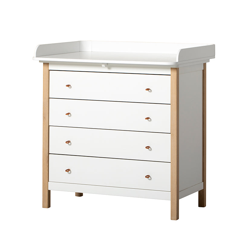 Oliver Furniture Wood Stellekommode m. 4 skuffer, eik