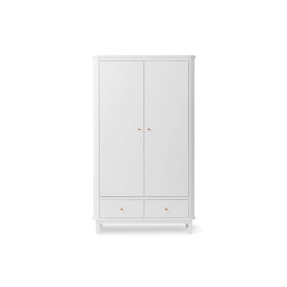 Oliver Furniture Wood klædeskab med 2 døre, hvid, højde 204 cm