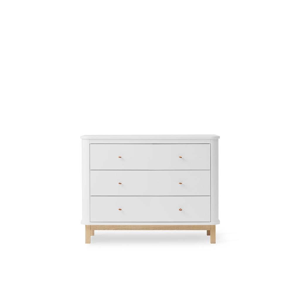 Oliver Furniture Wood kommode med 3 skuffer – Hvit/eik