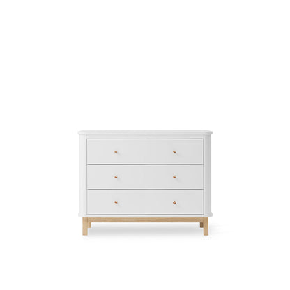 Oliver Furniture Wood kommode med 3 skuffer – Hvit/eik