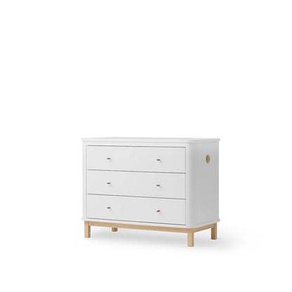 Oliver Furniture Wood kommode med 3 skuffer – Hvit/eik