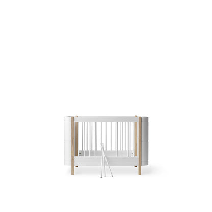 Oliver Furniture, Wood Mini+ Basic sprinkelseng - hvit/eik