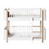 Oliver Furniture Wood Mini+ halvhøj køjeseng, hvid/eg, miniatyrbillede to