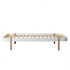 Oliver Furniture Wood Lounger seng, 120 x 200 cm, hvid/eg, forfra