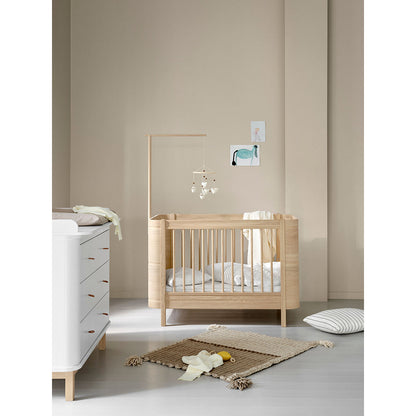 Oliver Furniture, Wood Mini+ sprinkelseng ekskl. junior kit - Eik ( levering slutten av juni )