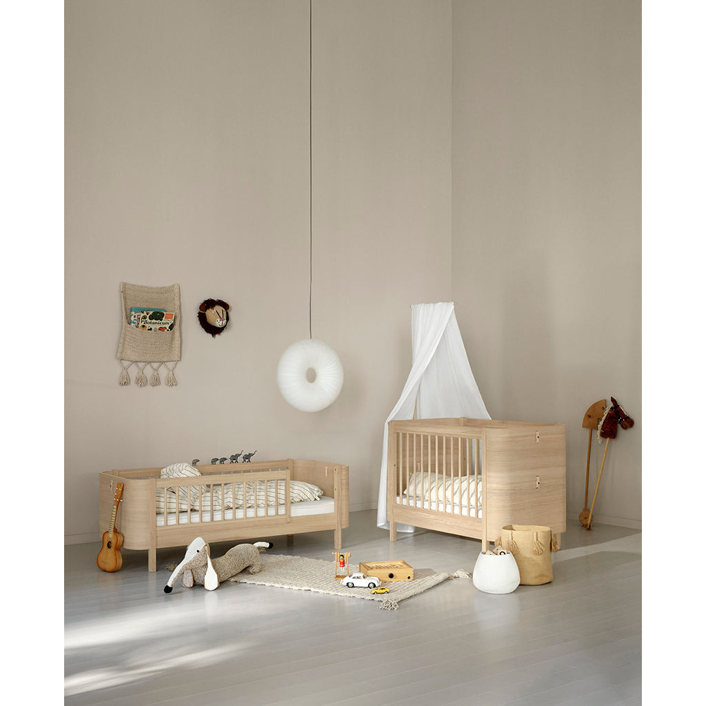 Oliver Furniture, Wood Mini+ sprinkelseng ekskl. junior kit - Eik ( levering slutten av juni )