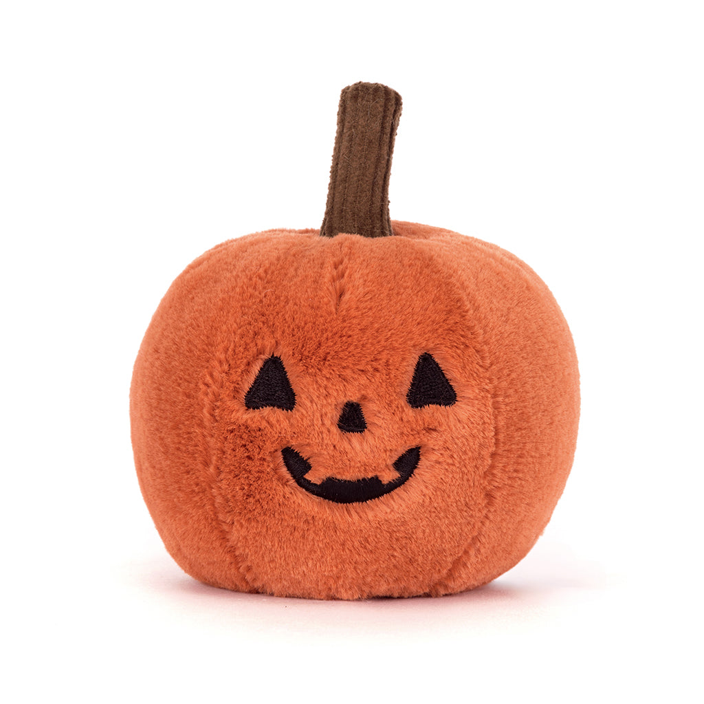 Jellycat-bamse, Ooky jack O Lantern, gresskar - 12 cm
