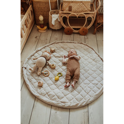 Play&amp;Go To-i-én babytæppe, økologisk – Stripes blue