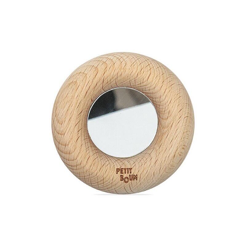 Petit Boum babyleketøy, sensorisk donut-rangle – speil