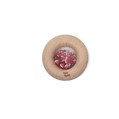 Petit Boum babylegetøj, sensorisk donut rangle - Watermelons