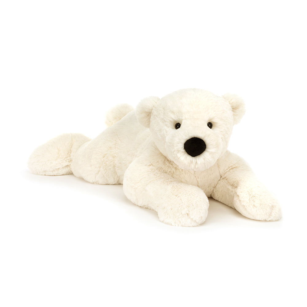 Jellycat bamse, Perry isbjørn, liggende  - 68 cm