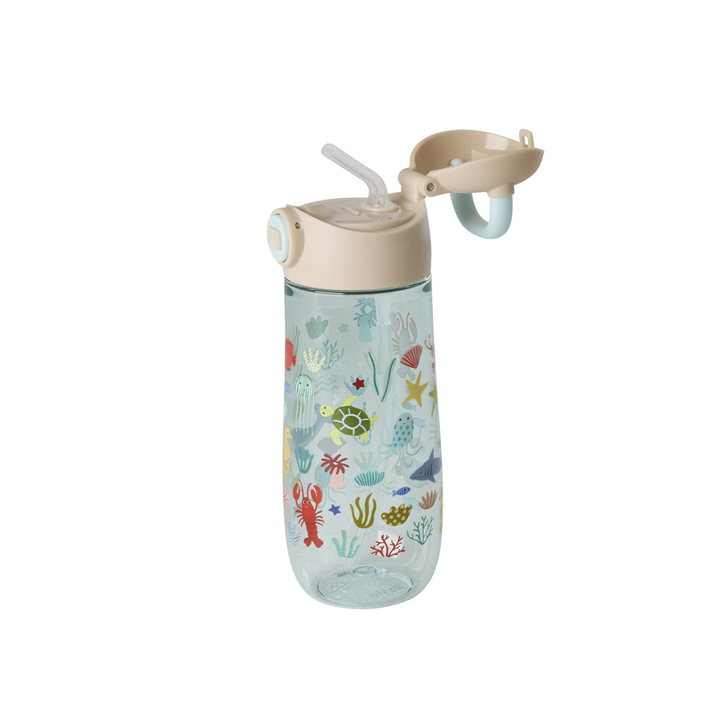 Rice drikkeflaske i tritan, 550 ml – Blue ocean print