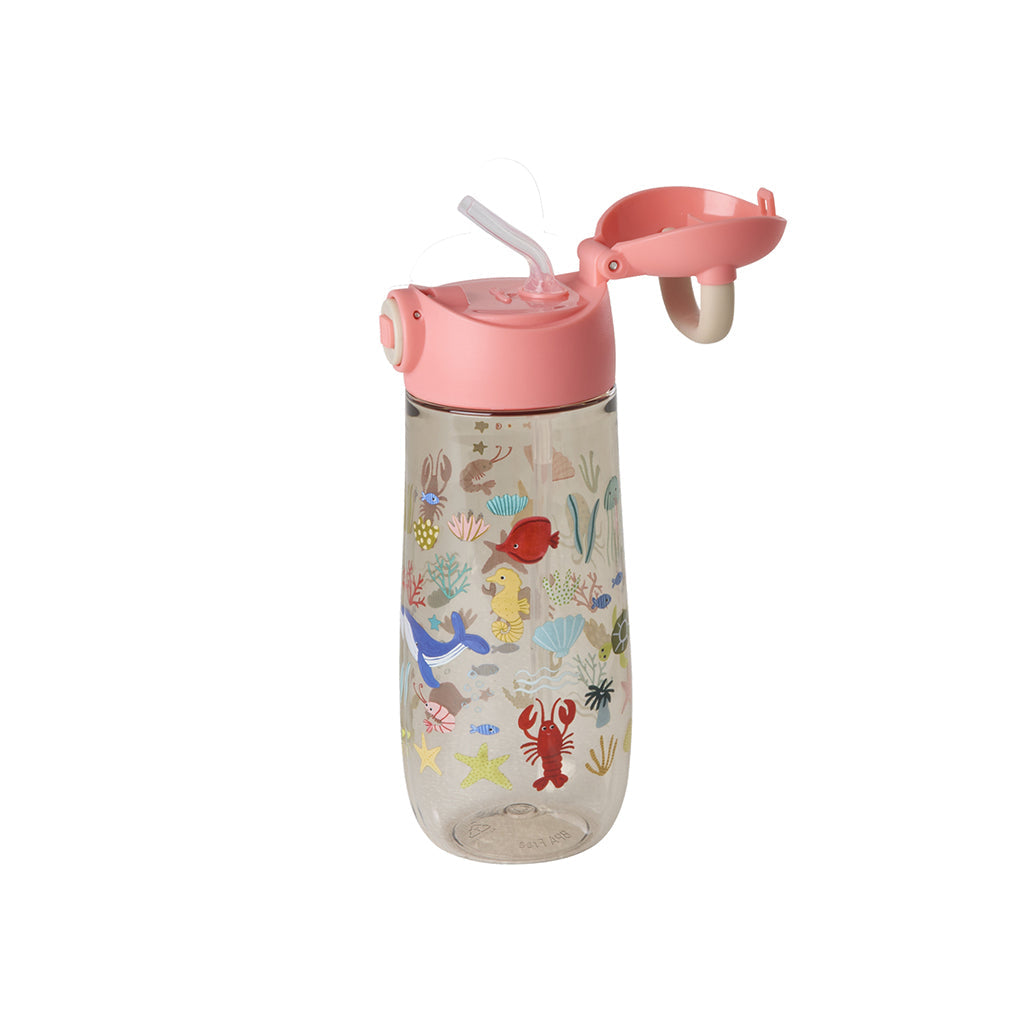 Rice drikkeflaske i tritan, 550 ml – Coral ocean print