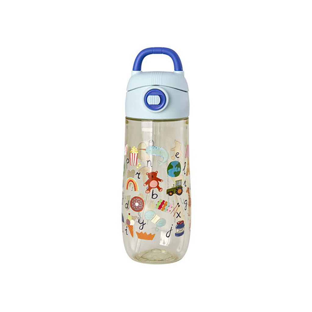Rice Plastik drikkedunk, Blue ABC print