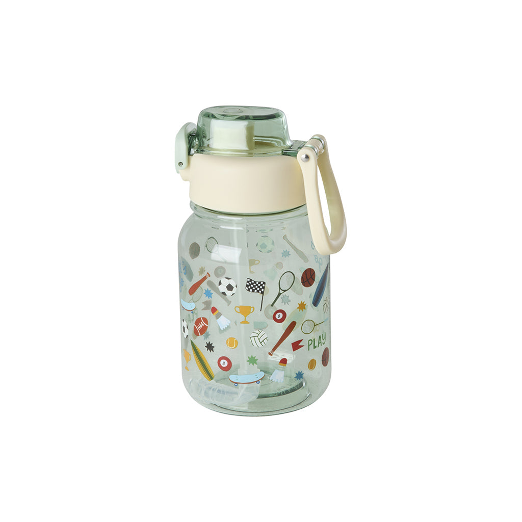 Rice drikkeflaske i tritan, 700 ml – Soft green sports print