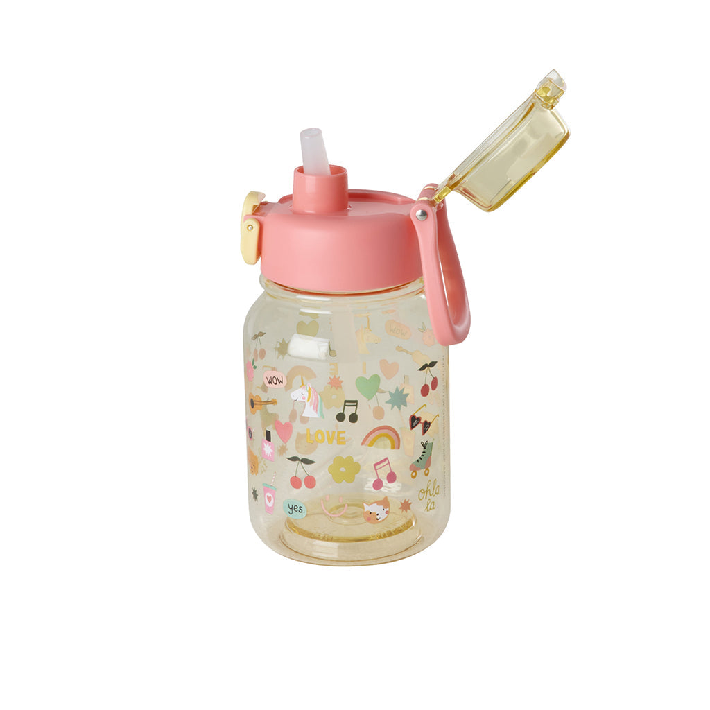 Rice drikkeflaske i tritan, 700 ml - Unicorn love print