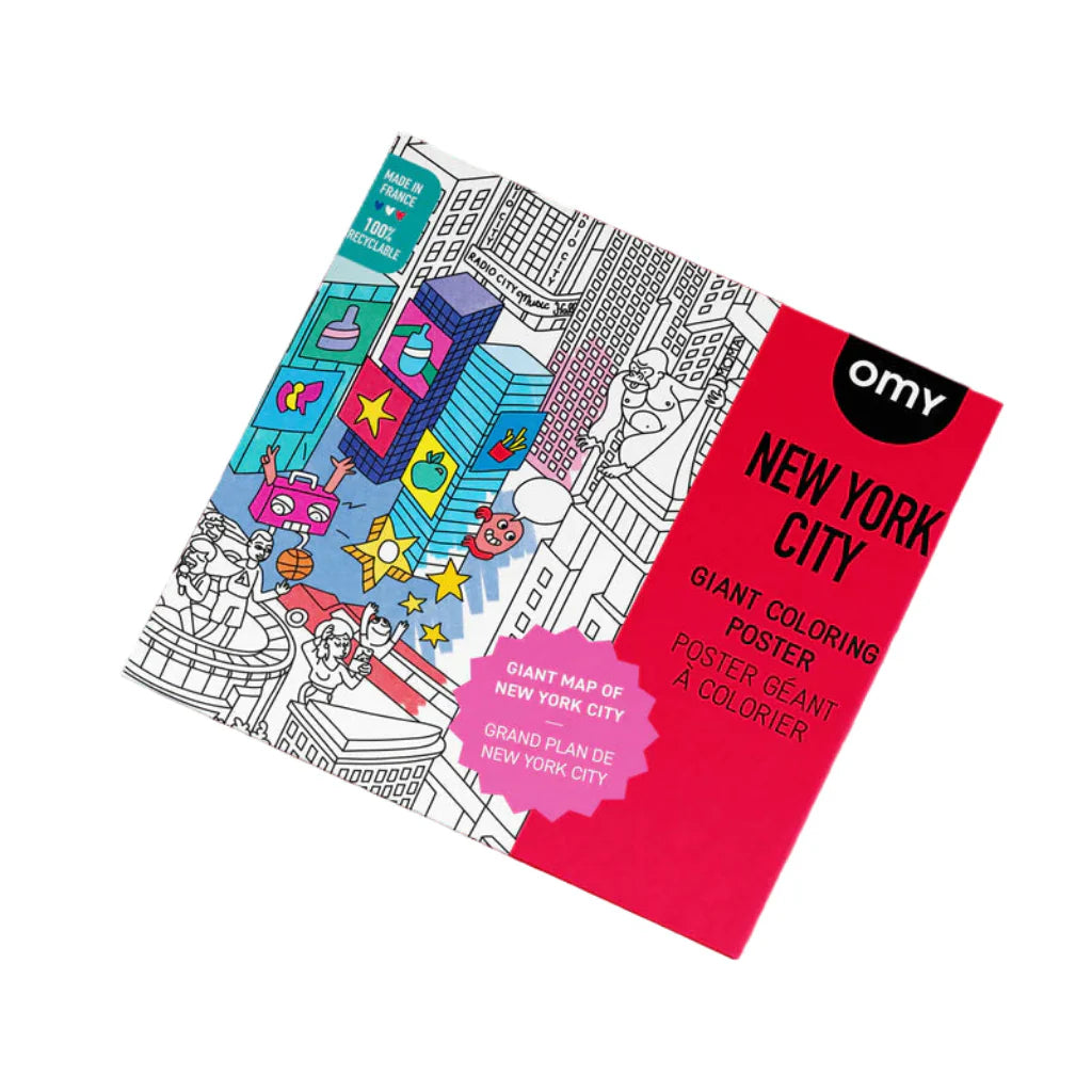 Omy stor plakat for fargelegging, 70 x 100 cm - New York
