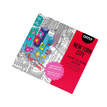 Omy stor plakat for fargelegging, 70 x 100 cm - New York