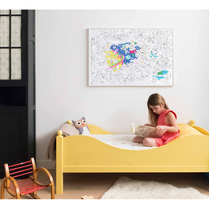 Omy stor fargeleggingsplakat, 70 x 100 cm - Cosmos