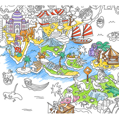 Omy stor fargeleggingsplakat, 70 x 100 cm - Atlas