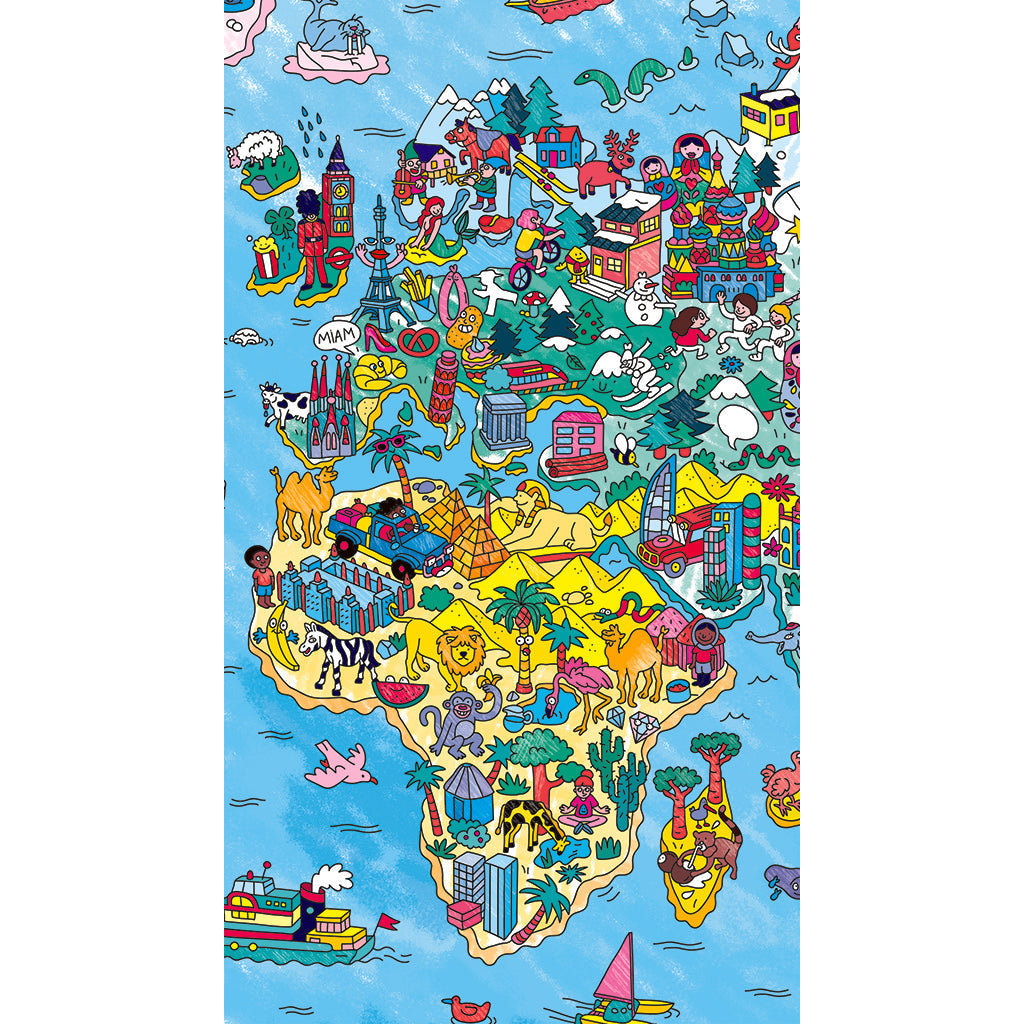 Omy stor fargeleggingsplakat, 70 x 100 cm - Atlas