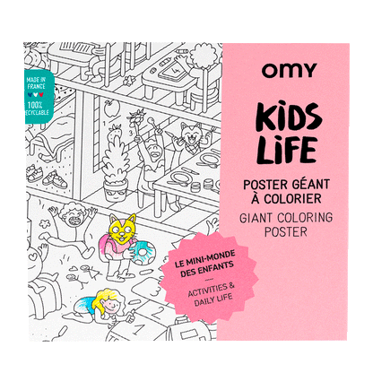 Omy stor plakat til fargelegging, 70 x 100 cm – Kids life